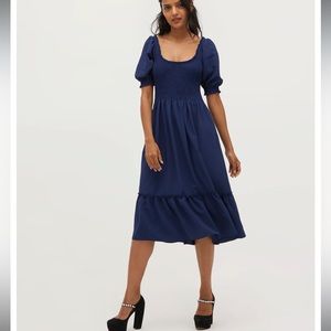 Hill House Navy Crepe Louisa Nap Dress